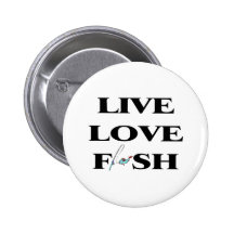 Poissons vivants d'amour badge avec épingle