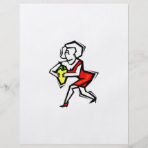 Poivre à disposition de femme dans la robe rouge prospectus