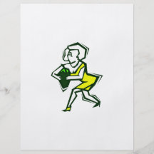 Poivre à disposition de femme jaune dans la robe tract personnalisé