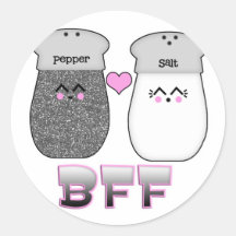Poivre BFF du sel n de Kawaii Autocollants