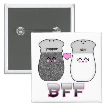 Poivre BFF du sel n de Kawaii Badge