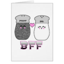 Poivre BFF du sel n de Kawaii Carte De Vœux