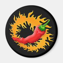 Poivre de piment avec l'aimant de flamme