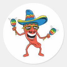 Poivre de piment mexicain autocollants
