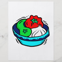 Poivre l'ail dans le graphique bleu de cuvette prospectus