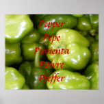 Poivre Pepe Pimienta Povivre Pfeffer Affiche