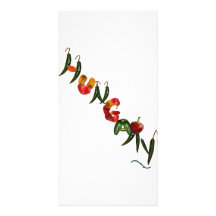 Poivrons de piment de la Hongrie Cartes De Vœux Avec Photo