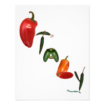 Poivrons de piment de l'Italie Invitation