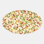 Poivrons de piment vintages autocollants