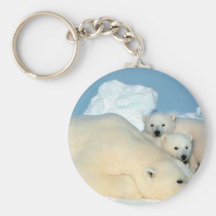Polar bear cub 1 keychain