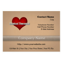 Police clinique de chrome de thérapeute et coeur r cartes de visite professionnelles
