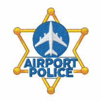 Police d'aéroport polos brodés