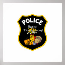 Police de thanksgiving posters