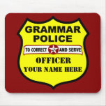 Police Mousepad personnalisable de grammaire Tapis De Souris