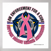 Police pour une affiche de cancer du sein de trait