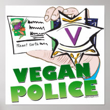 Police végétalienne posters