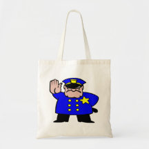 Policier de bande dessinée sacs