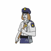 Policière polos brodés
