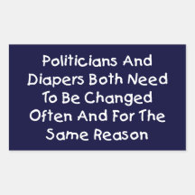 Politiciens et couches-culottes sticker en rectangle