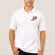Polo à tête noire de serpent de chat