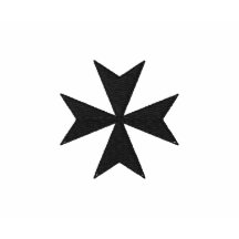 Polo brodé noir de croix maltaise