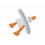 Polo d'art : Mouette de tinctorial de John - festi polos brodés