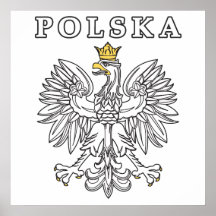 Polska avec Eagle polonais Posters