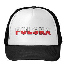 Polska dans des couleurs polonaises de drapeau casquette de camionneur