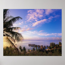 Polynésie française, Moorea. Vue du Baie De Posters