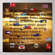 Polynésie uni affiche