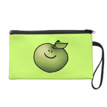 Pomme verte mignonne pochette avec dragonne