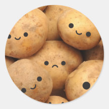 Pommes de terre adhésif rond