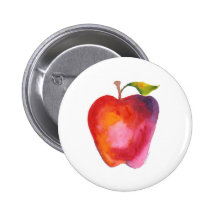 Pommes pour un traitement - rouge badge avec épingle