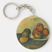 Pommes toujours de la vie W par Cezanne, art d'imp Porte-clefs