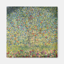 Pommier Par Gustav Klimt, art victorien vintage Aimants Pour Réfrigérateur