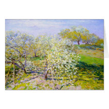 Pommiers En fleur, Claude Monet 1873 Cartes De Vœux