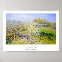 Pommiers En fleur, Claude Monet 1873 Posters