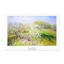 Pommiers En fleur, Claude Monet 1873 Toile Tendue