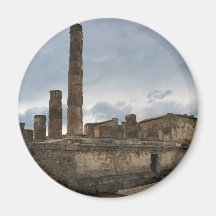 Pompeii - les colonnes restantes du temple antique magnets