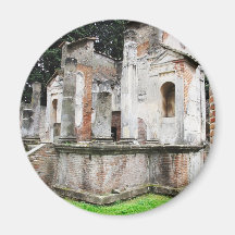 Pompeii - plan rapproché d'un temple païen antique magnets pour réfrigérateur