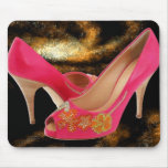Pompes Peeptoe roses avec des cristaux de Swarovsk Tapis De Souris