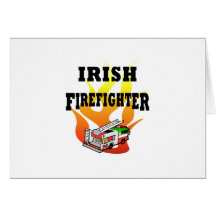 Pompiers irlandais cartes de vœux
