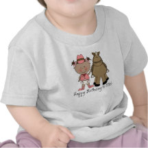 Poney d'anniversaire de Brown - filles T-shirt