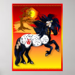 Poney de guerre d'Appaloosa - affiche d'arrière - 