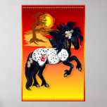 Poney de guerre d'Appaloosa - grande affiche d'arr