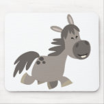 Poney gris Mousepad de bande dessinée mignonne tapis de souris
