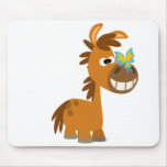 Poney mignon Mousepad de papillon de bande dessiné Tapis De Souris