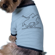 Poneys britanniques de silhouette de joueur de che t-shirt pour toutou
