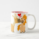 Poneys mignons de bande dessinée dans la tasse d'a tasses