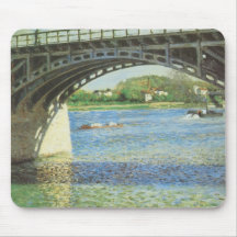 Pont à Argenteuil et la Seine par Caillebotte Tapis De Souris